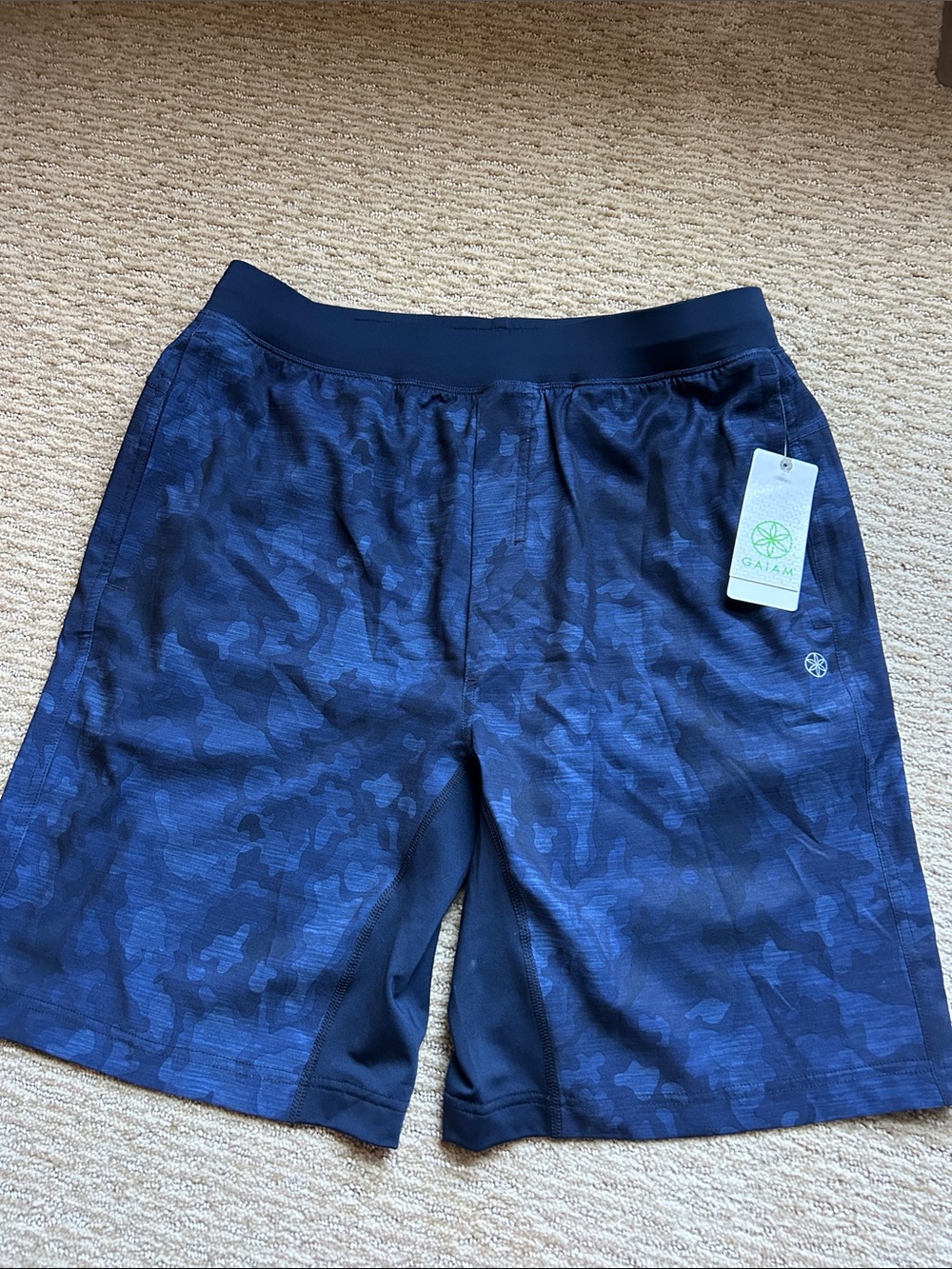 GAIAM Men’s Navy Blue Camo Swim Hybrids